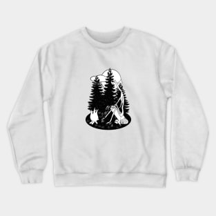 Monster by the fire Crewneck Sweatshirt